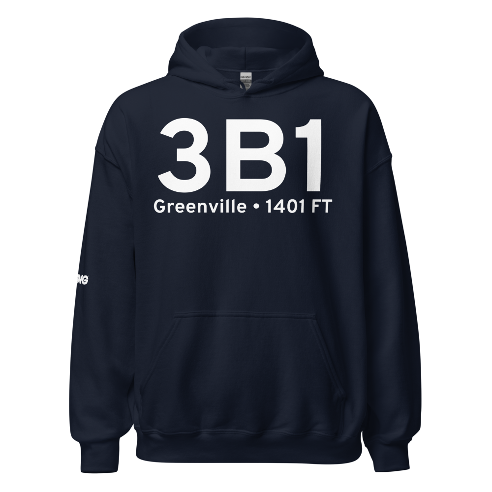 Greenville (K3B1) Airport Hoodie Sweatshirt 
