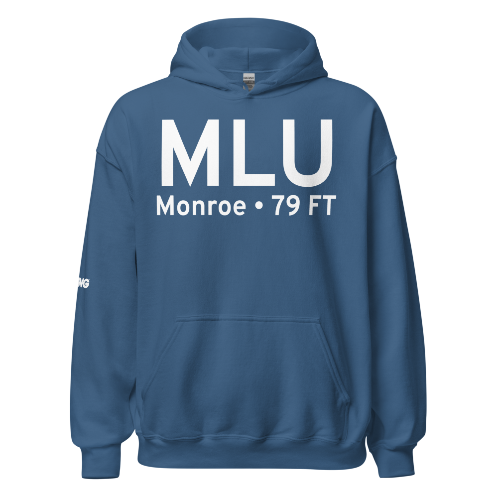 Monroe (KMLU) Airport Hoodie Sweatshirt 