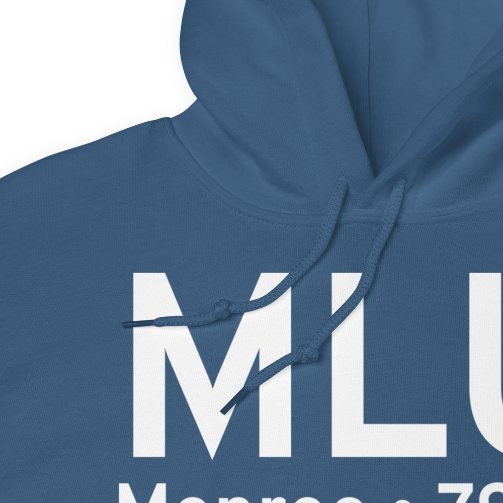 Monroe (KMLU) Airport Hoodie Sweatshirt 