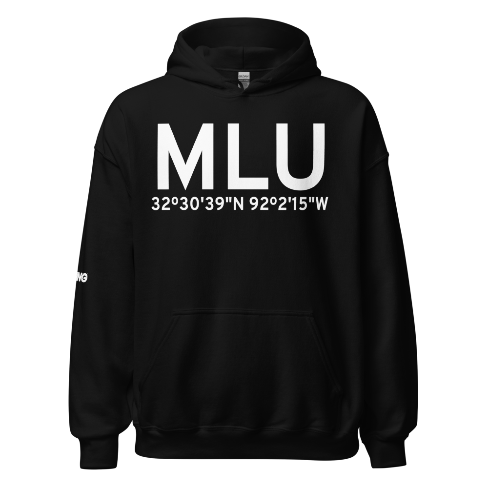 Monroe (KMLU) Airport Hoodie Sweatshirt 