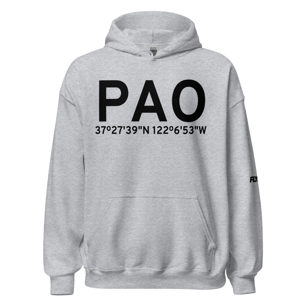 Palo Alto (KPAO) Airport Hoodie Sweatshirt 