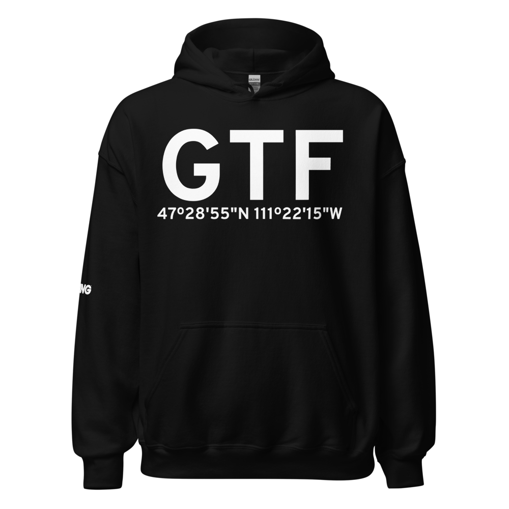 Great Falls (KGTF) Airport Hoodie Sweatshirt 