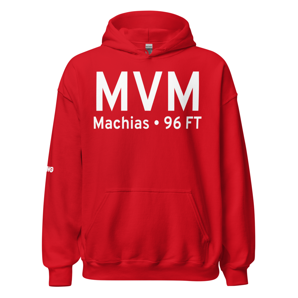 Machias (KMVM) Airport Hoodie Sweatshirt 