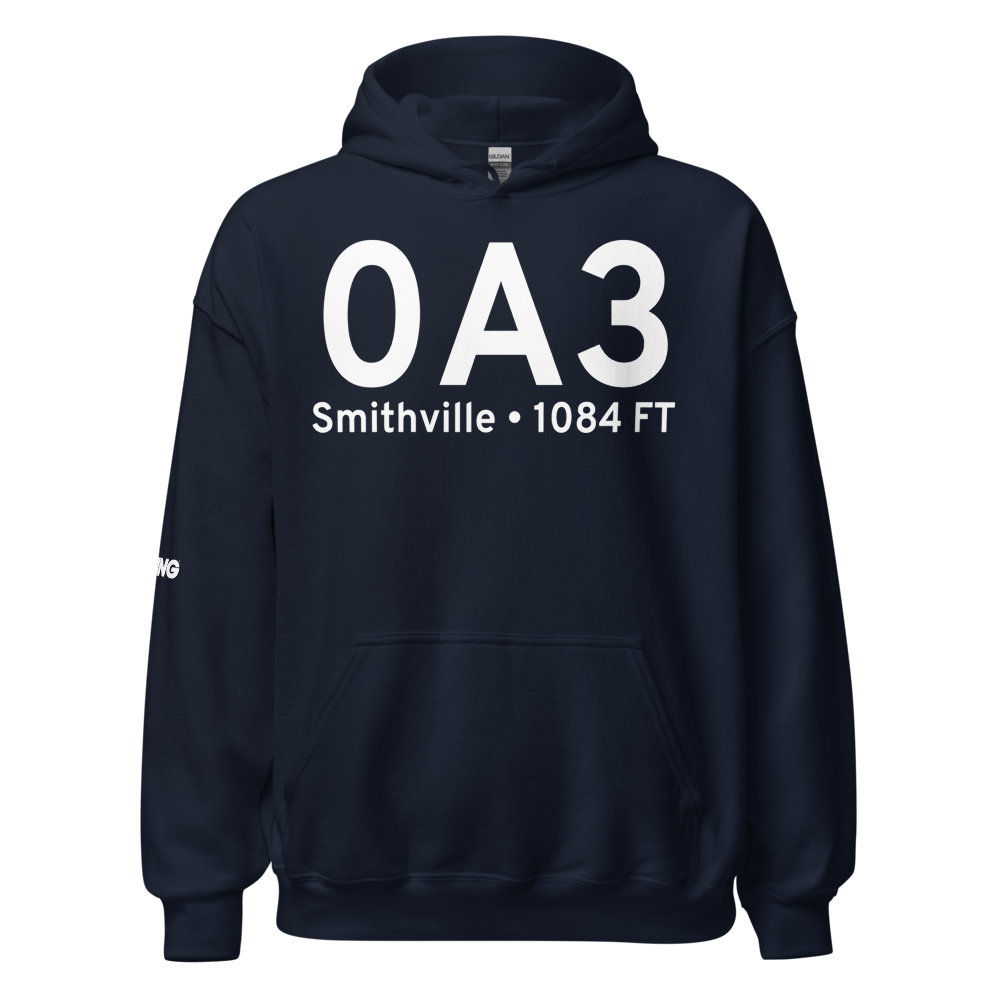 Smithville (K0A3) Airport Hoodie Sweatshirt 