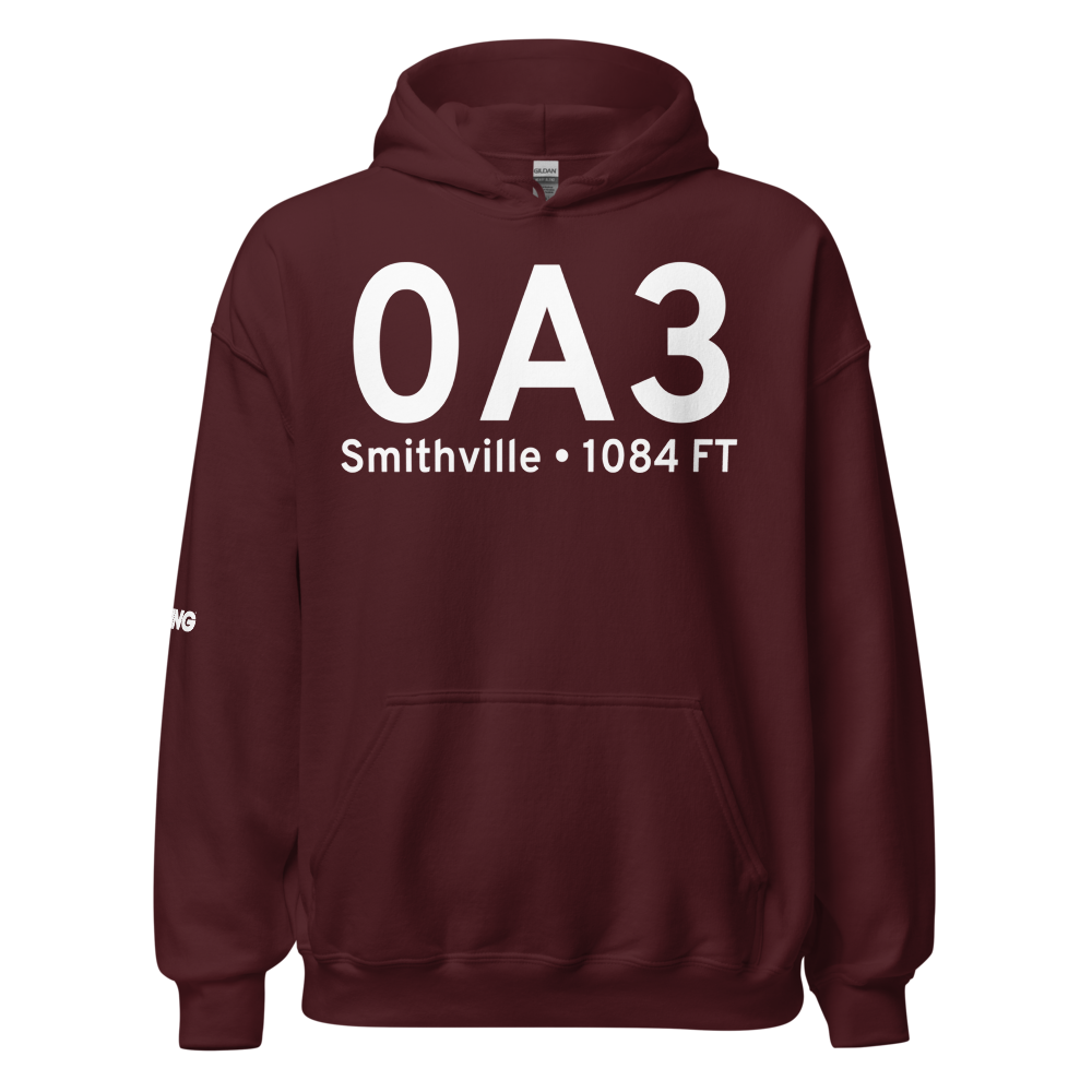 Smithville (K0A3) Airport Hoodie Sweatshirt 