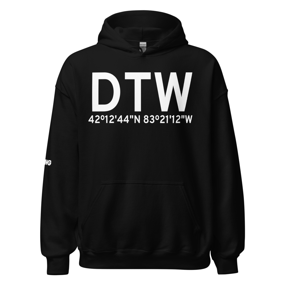 Detroit (KDTW) Airport Hoodie Sweatshirt 