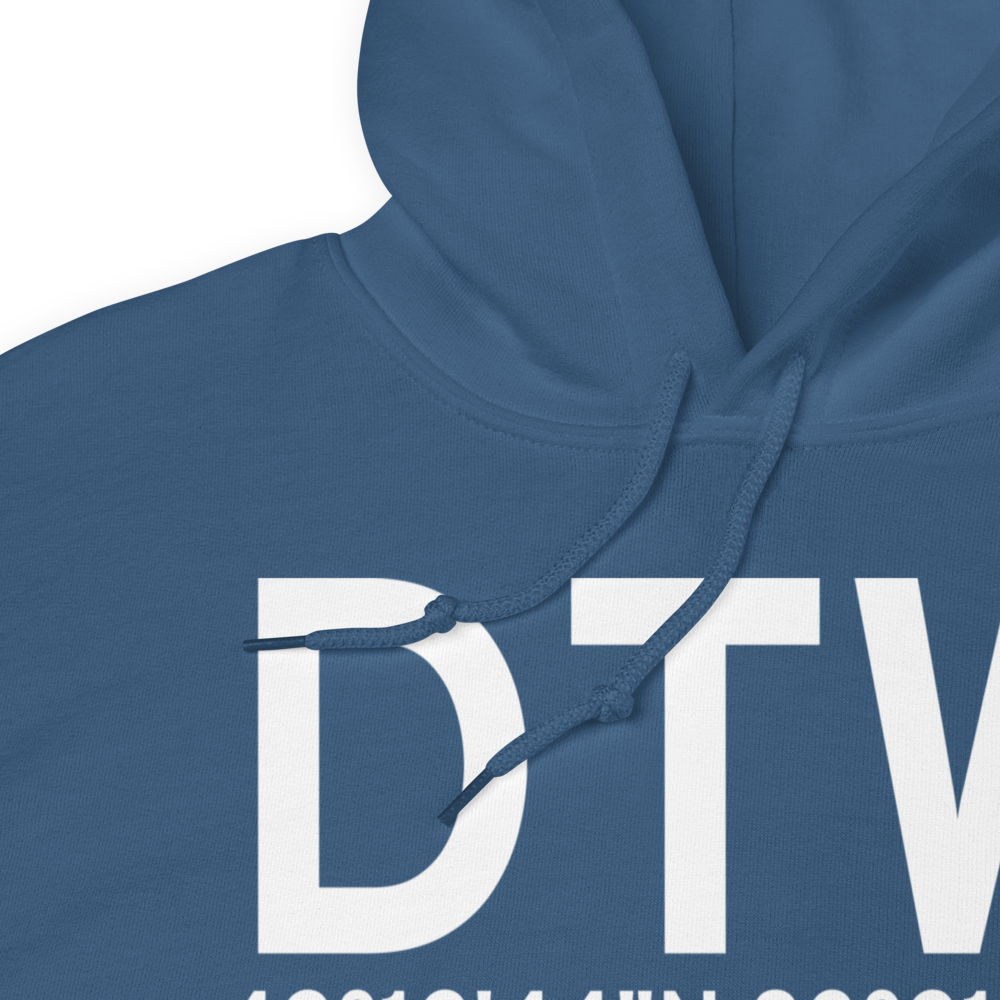 Detroit (KDTW) Airport Hoodie Sweatshirt 