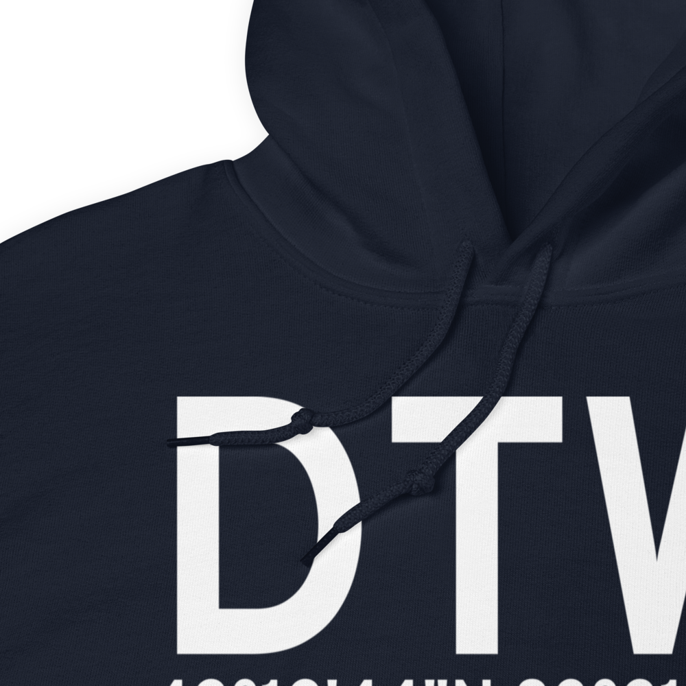 Detroit (KDTW) Airport Hoodie Sweatshirt 
