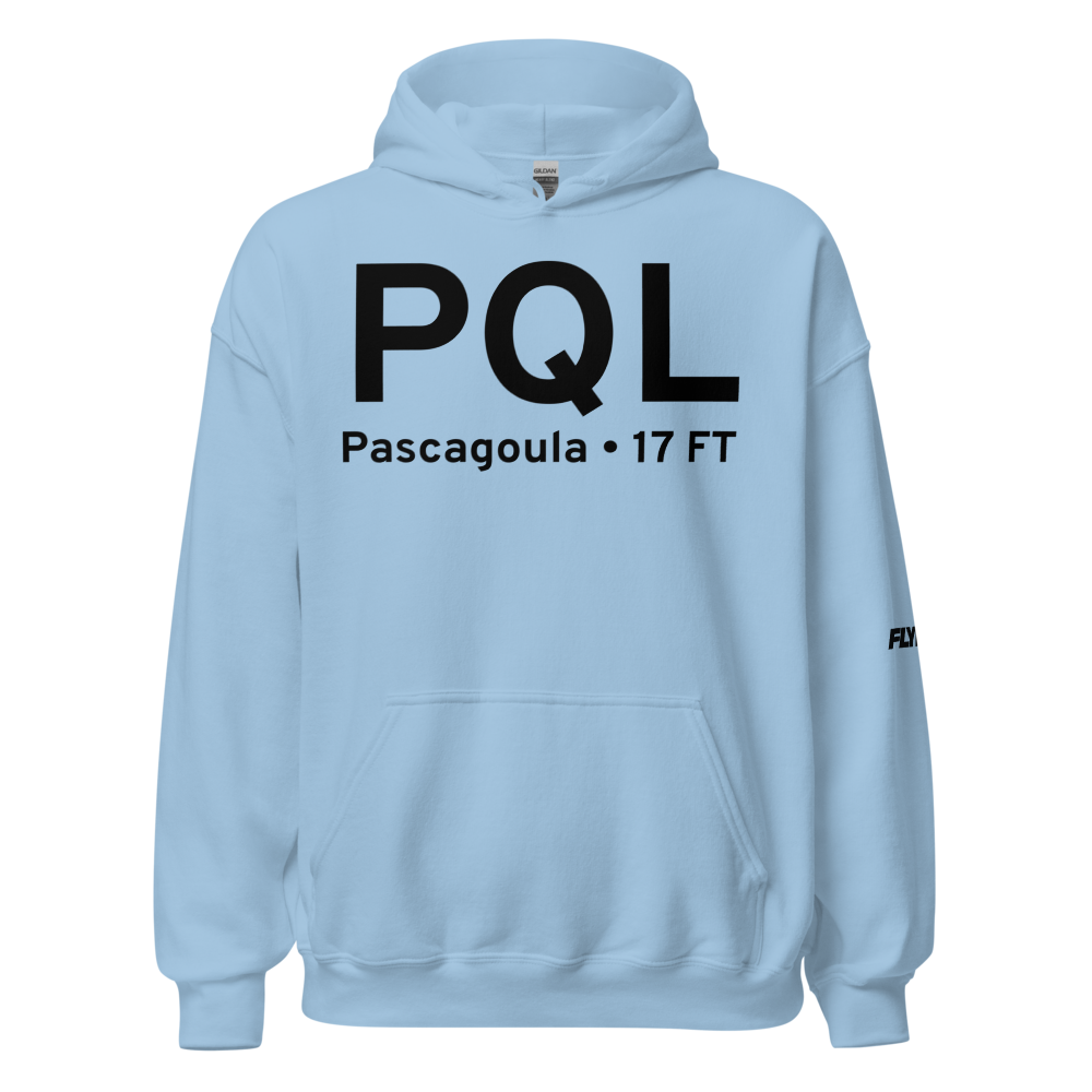 Pascagoula (KPQL) Airport Hoodie Sweatshirt 