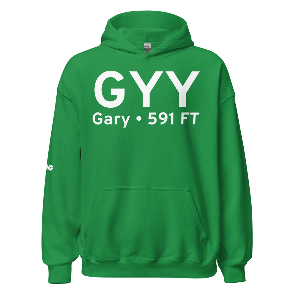 Gary (KGYY) Airport Hoodie Sweatshirt 