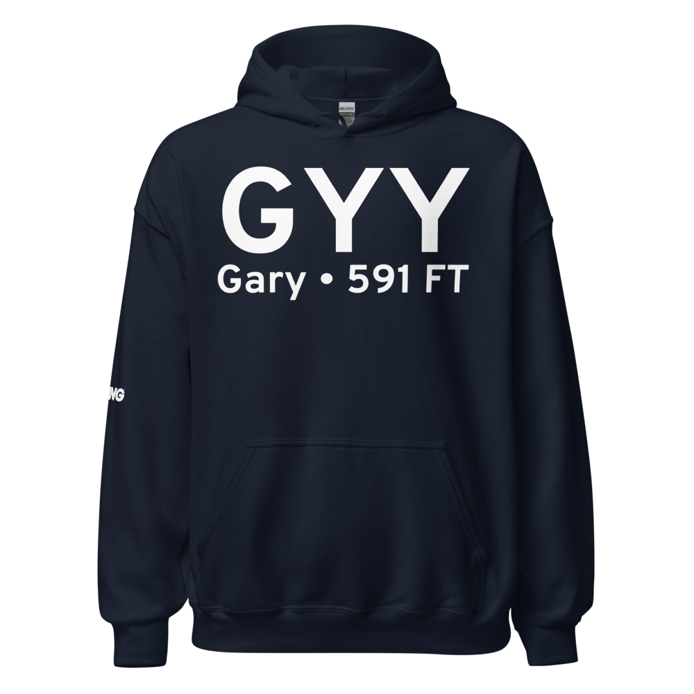 Gary (KGYY) Airport Hoodie Sweatshirt 