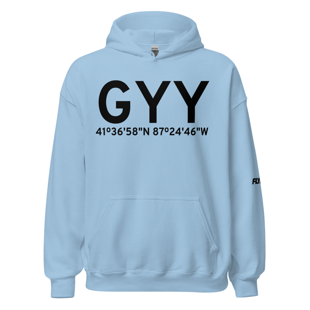 Gary (KGYY) Airport Hoodie Sweatshirt 