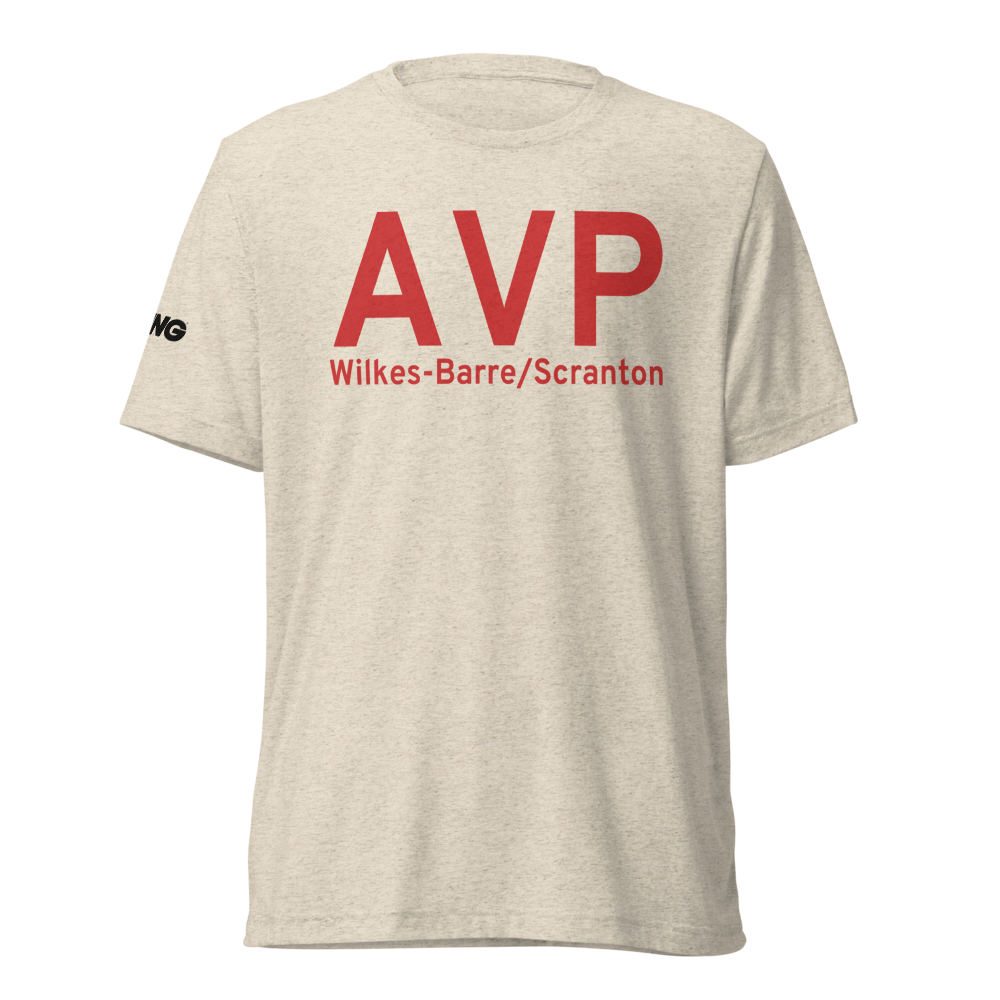 Wilkes-Barre/Scranton (KAVP) Airport Tri-blend T-Shirt 