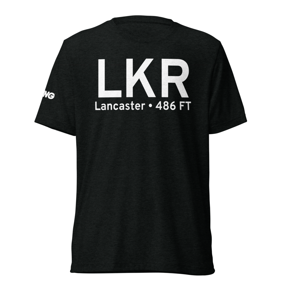 Lancaster (KLKR) Airport Tri-blend T-Shirt 