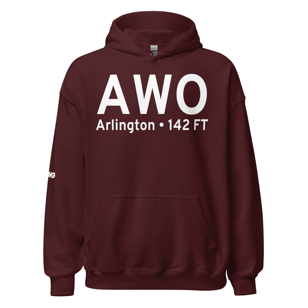Arlington (KAWO) Airport Hoodie Sweatshirt 