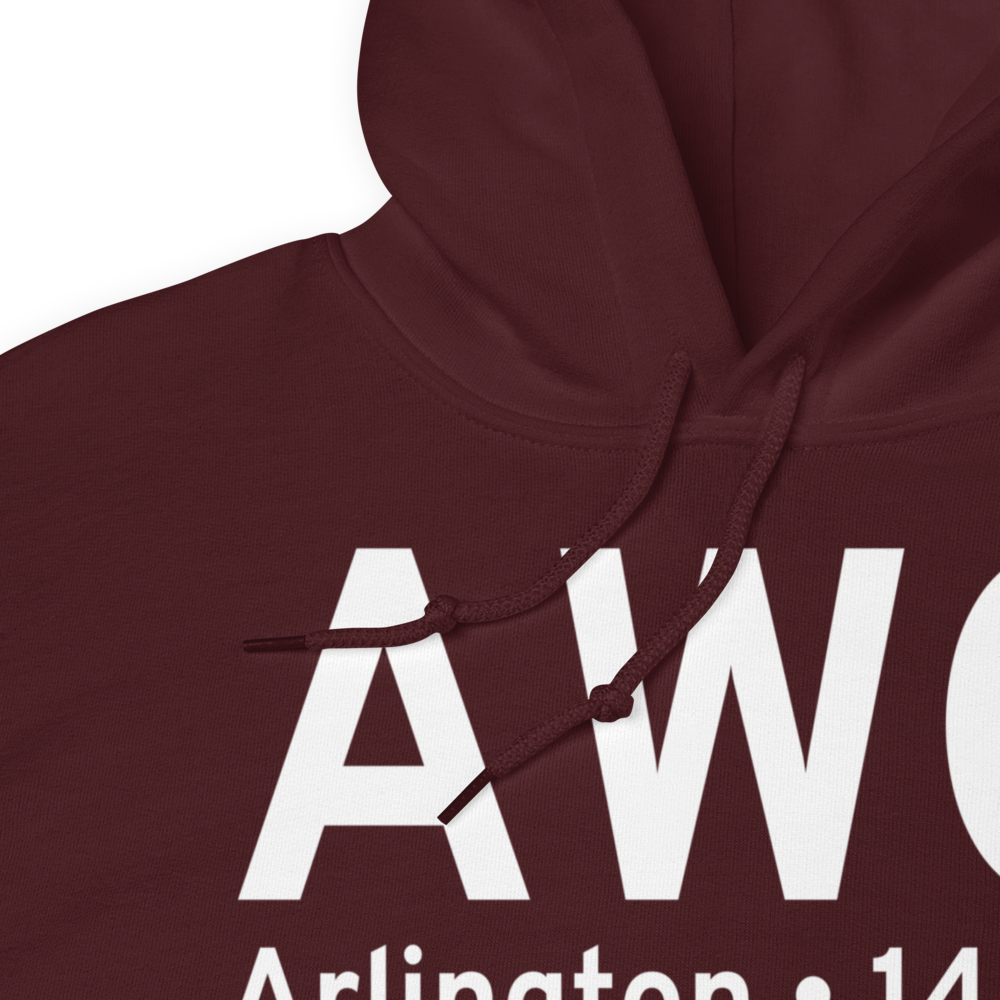 Arlington (KAWO) Airport Hoodie Sweatshirt 