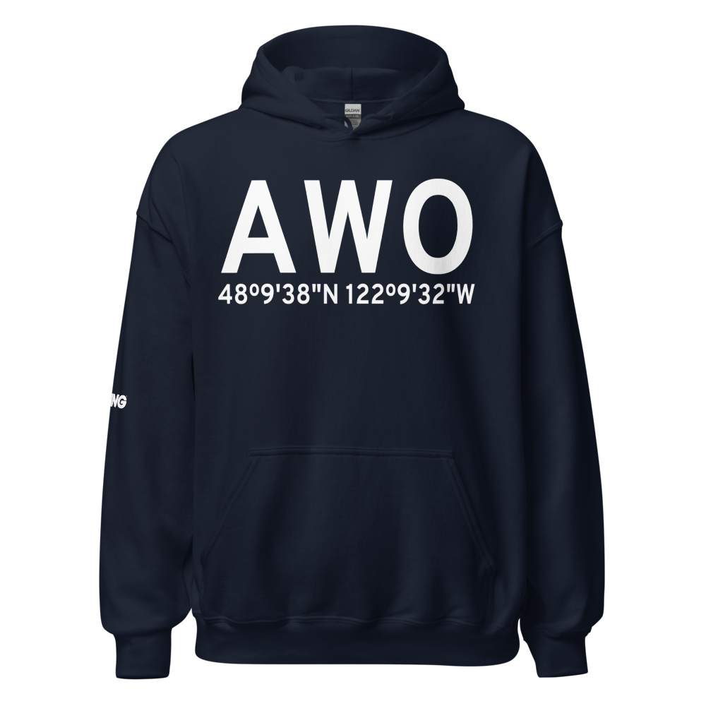 Arlington (KAWO) Airport Hoodie Sweatshirt 