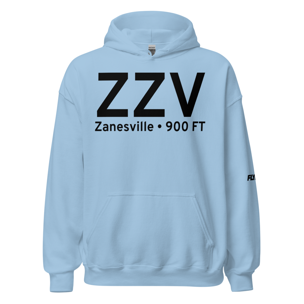 Zanesville (KZZV) Airport Hoodie Sweatshirt 