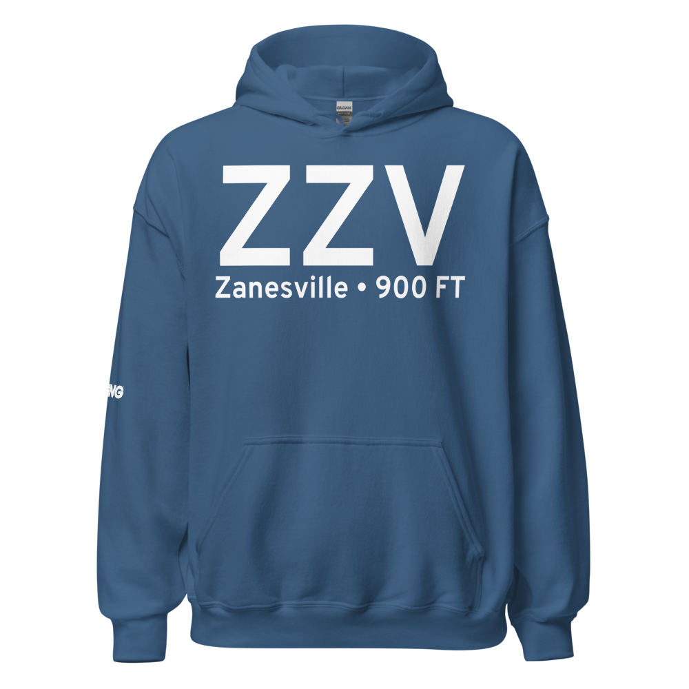 Zanesville (KZZV) Airport Hoodie Sweatshirt 
