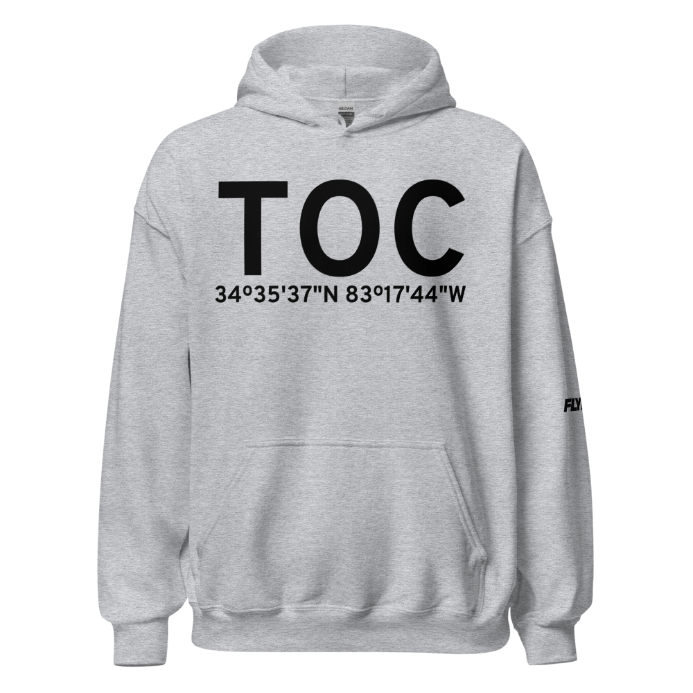 Toccoa (KTOC) Airport Hoodie Sweatshirt 
