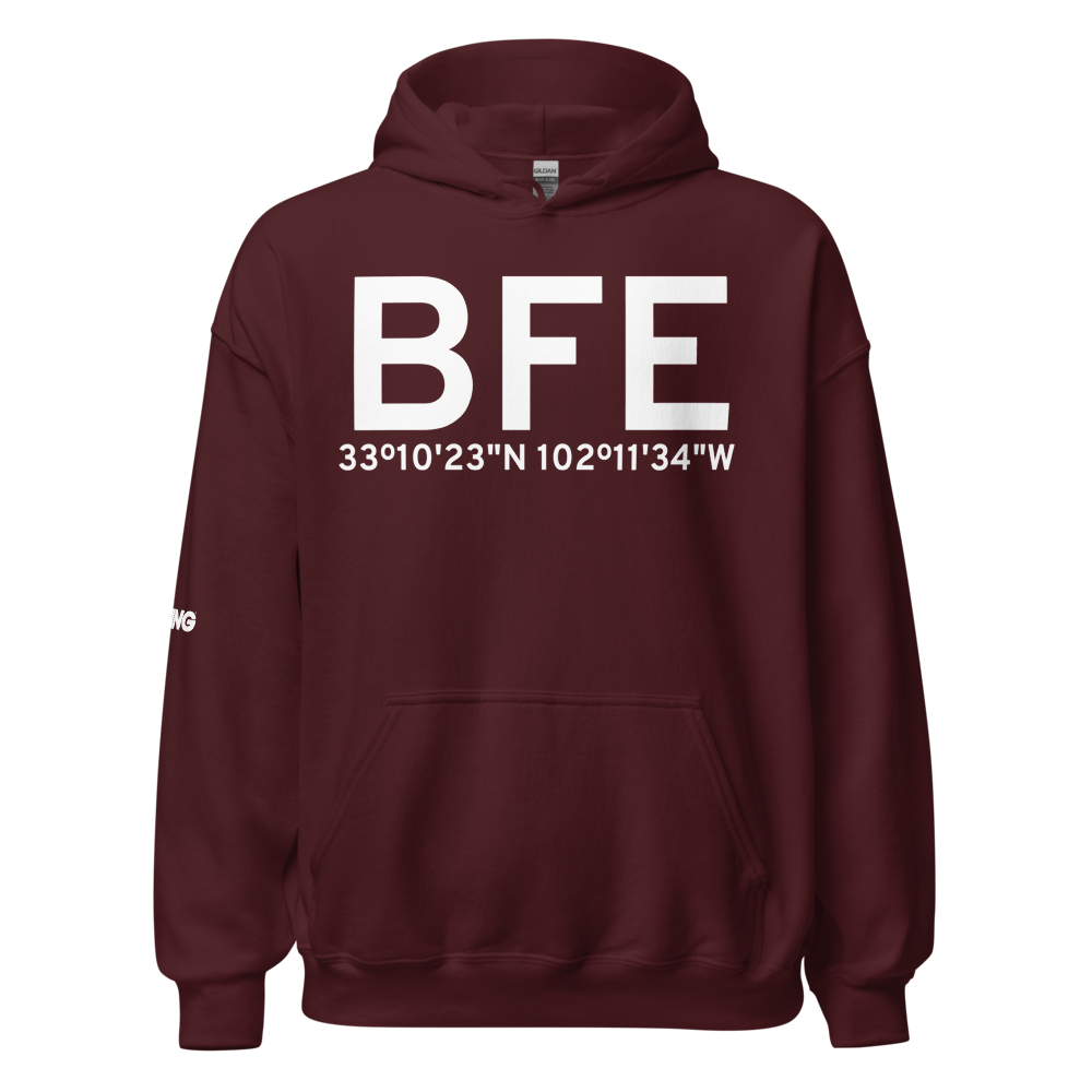 Brownfield (KBFE) Airport Hoodie Sweatshirt 