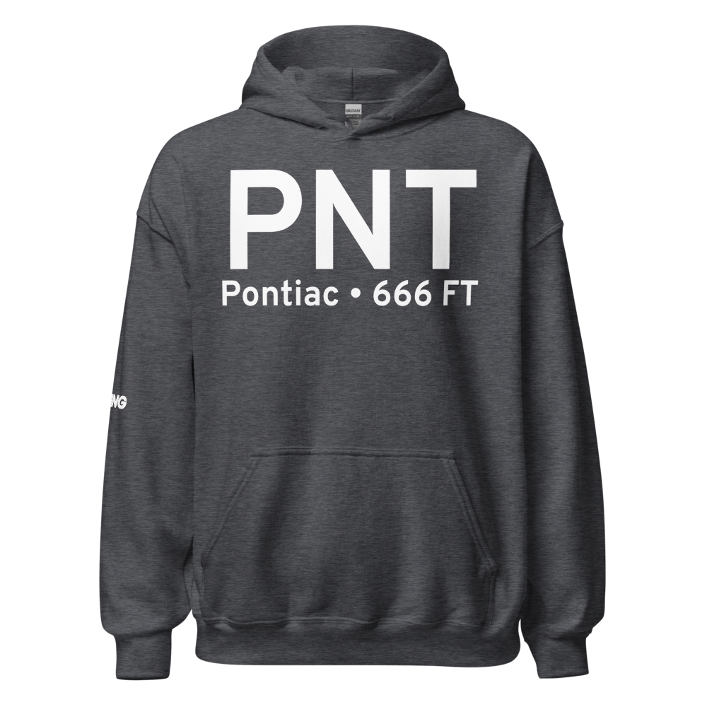Pontiac (KPNT) Airport Hoodie Sweatshirt 