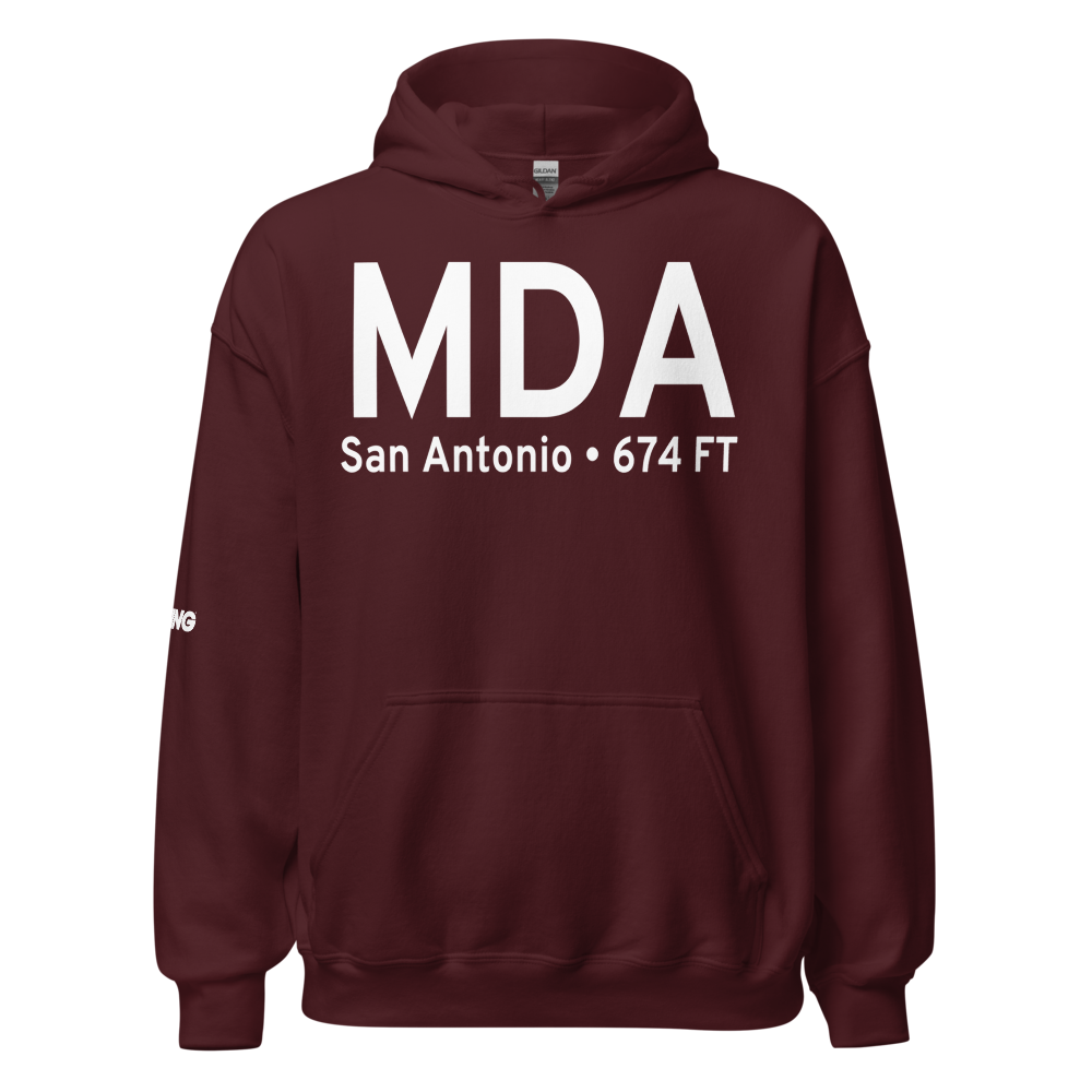 San Antonio (KMDA) Airport Hoodie Sweatshirt 