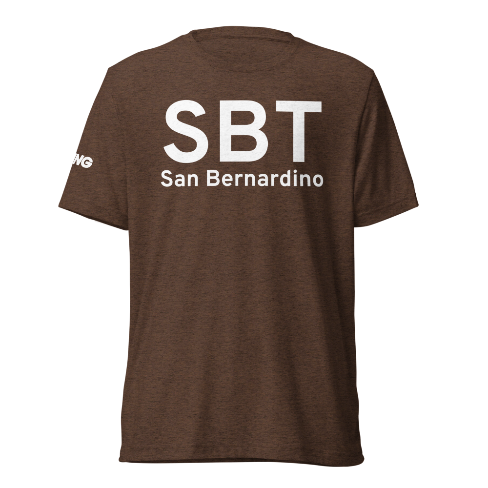 San Bernardino (SBT) Airport Tri-blend T-Shirt 