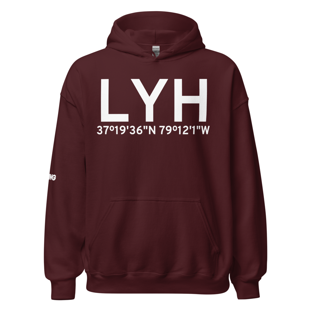 Lynchburg (KLYH) Airport Hoodie Sweatshirt 