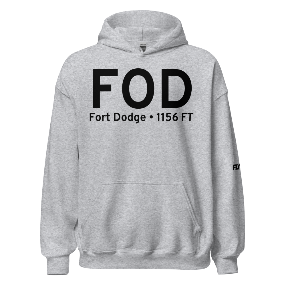 Fort Dodge (KFOD) Airport Hoodie Sweatshirt 