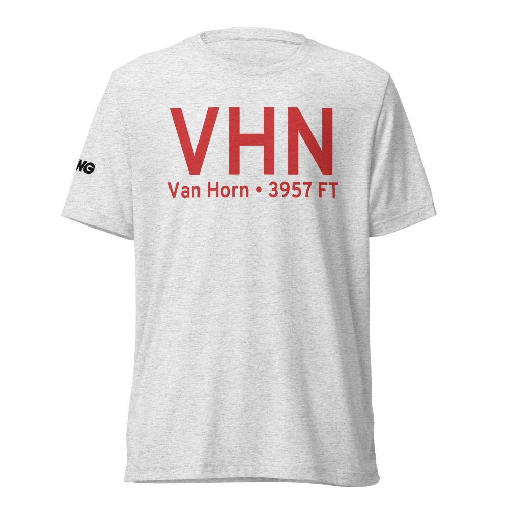 Van Horn (KVHN) Airport Tri-blend T-Shirt 