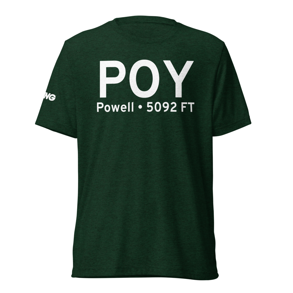 Powell (KPOY) Airport Tri-blend T-Shirt 