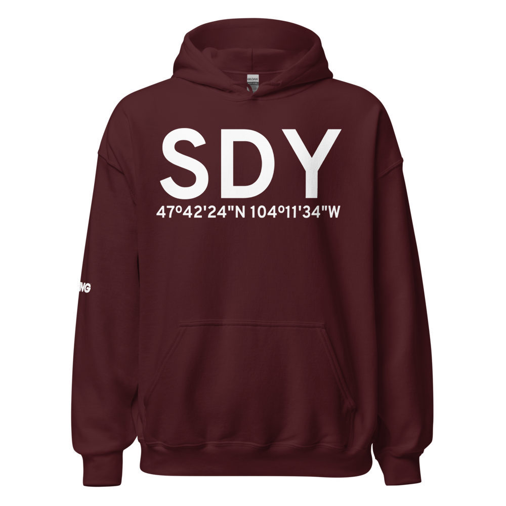 Sidney (KSDY) Airport Hoodie Sweatshirt 