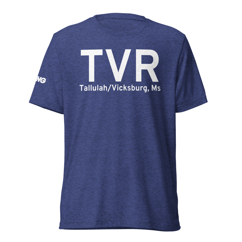 Tallulah/Vicksburg, Ms (KTVR) Airport Tri-blend T-Shirt 