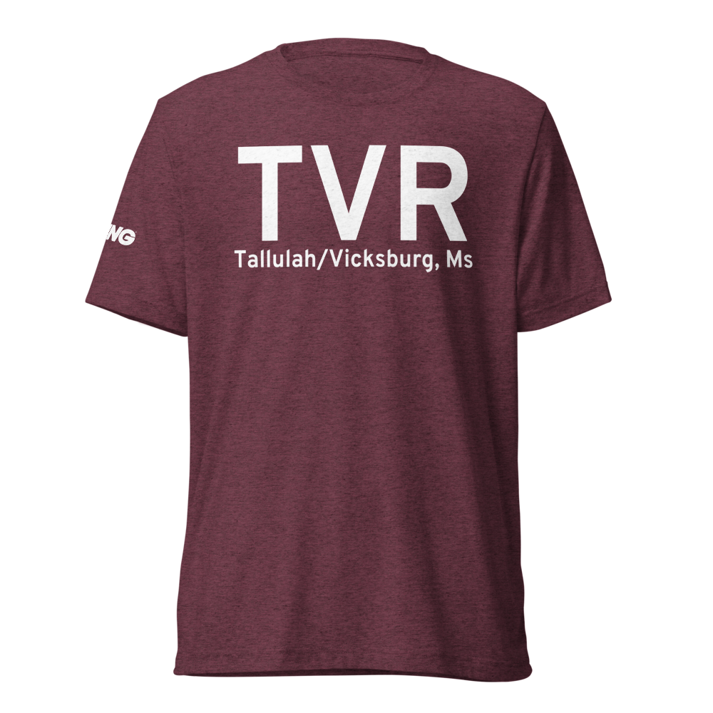 Tallulah/Vicksburg, Ms (KTVR) Airport Tri-blend T-Shirt 