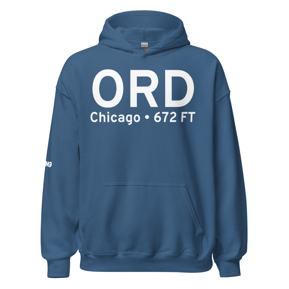 Chicago (KORD) Airport Hoodie Sweatshirt 