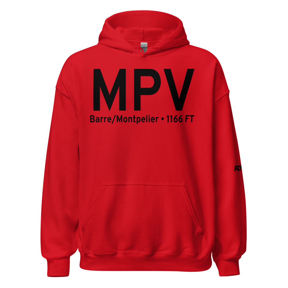 Barre/Montpelier (KMPV) Airport Hoodie Sweatshirt 