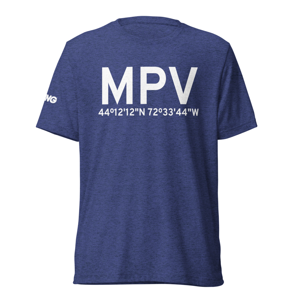 Barre/Montpelier (KMPV) Airport Tri-blend T-Shirt 