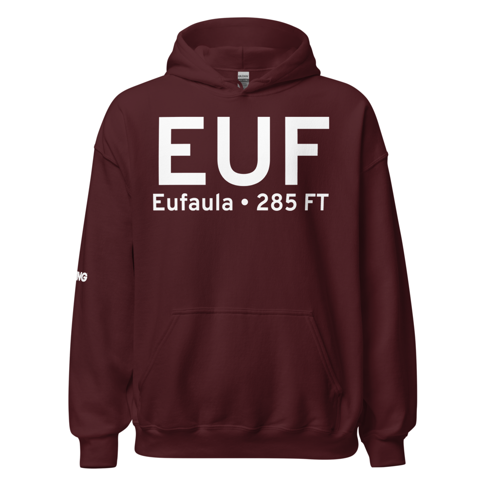 Eufaula (KEUF) Airport Hoodie Sweatshirt 