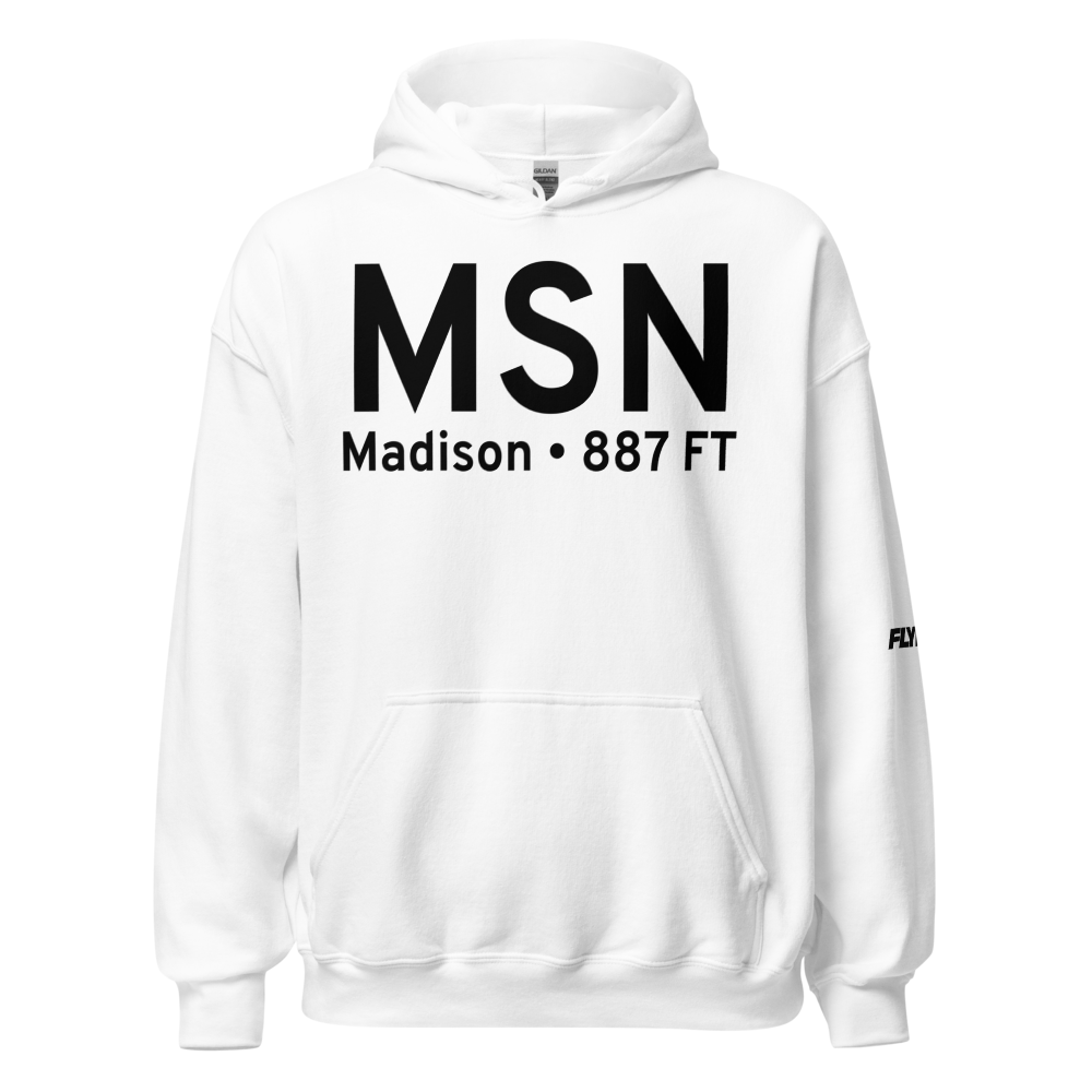Madison (KMSN) Airport Hoodie Sweatshirt 