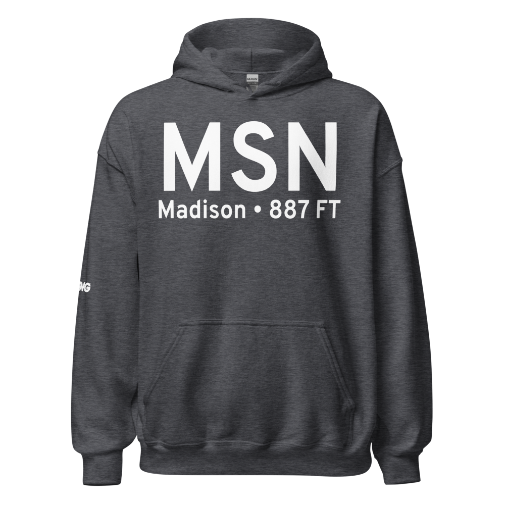 Madison (KMSN) Airport Hoodie Sweatshirt 