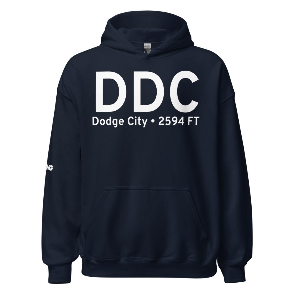 Dodge City (KDDC) Airport Hoodie Sweatshirt 
