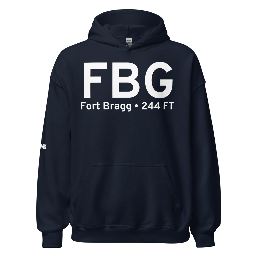 Fort Bragg (KFBG) Airport Hoodie Sweatshirt 