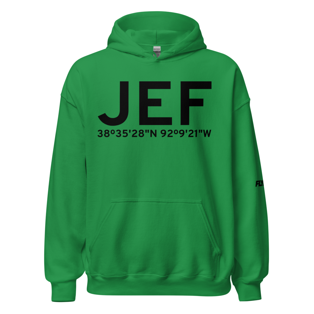 Jefferson City (KJEF) Airport Hoodie Sweatshirt 