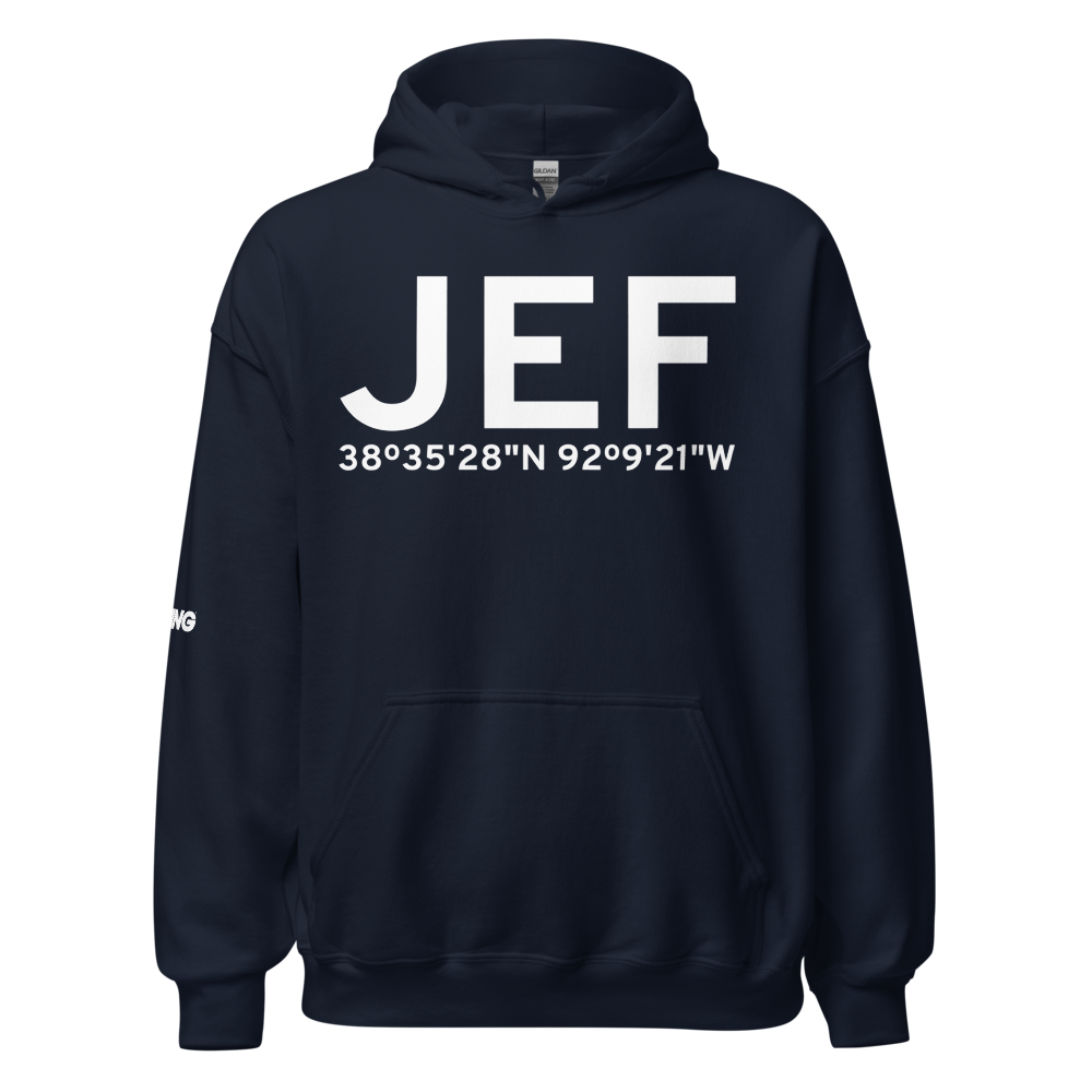 Jefferson City (KJEF) Airport Hoodie Sweatshirt 
