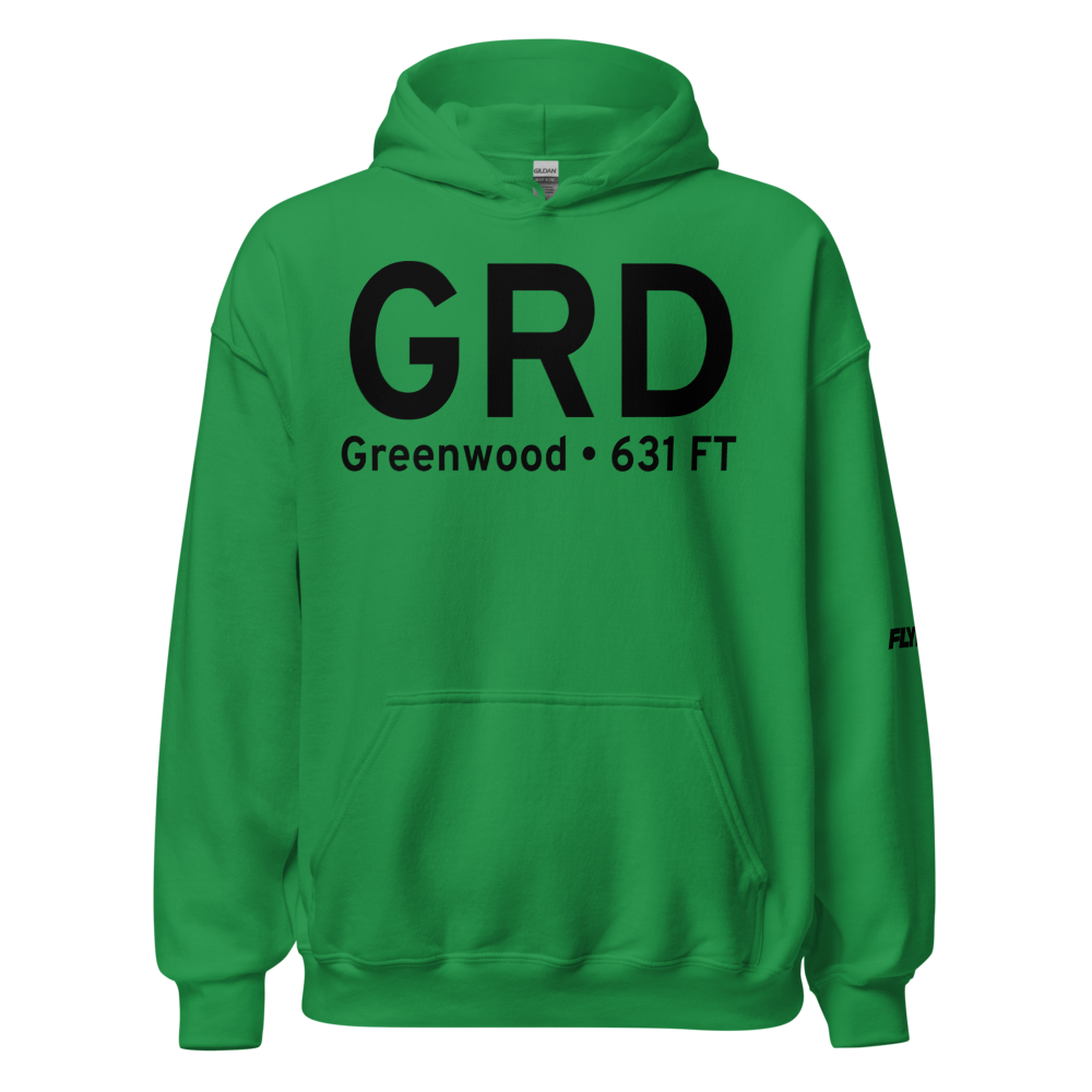 Greenwood (KGRD) Airport Hoodie Sweatshirt 
