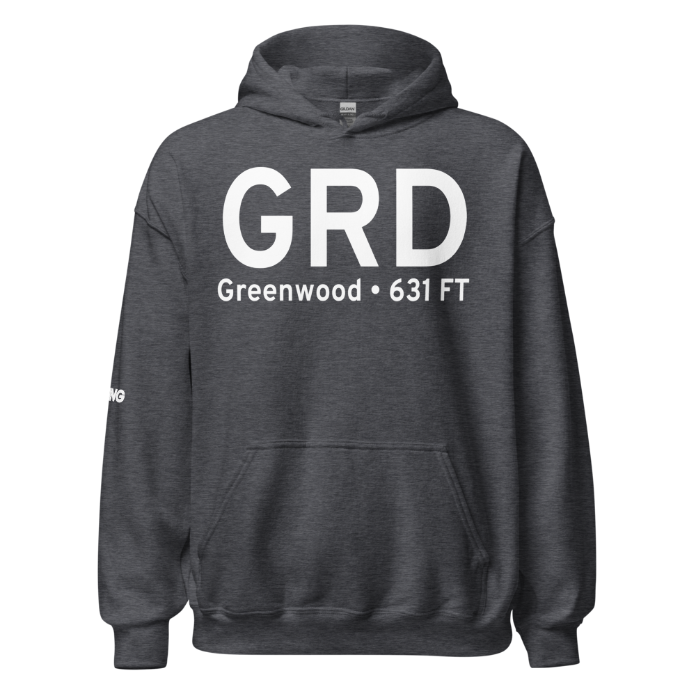 Greenwood (KGRD) Airport Hoodie Sweatshirt 