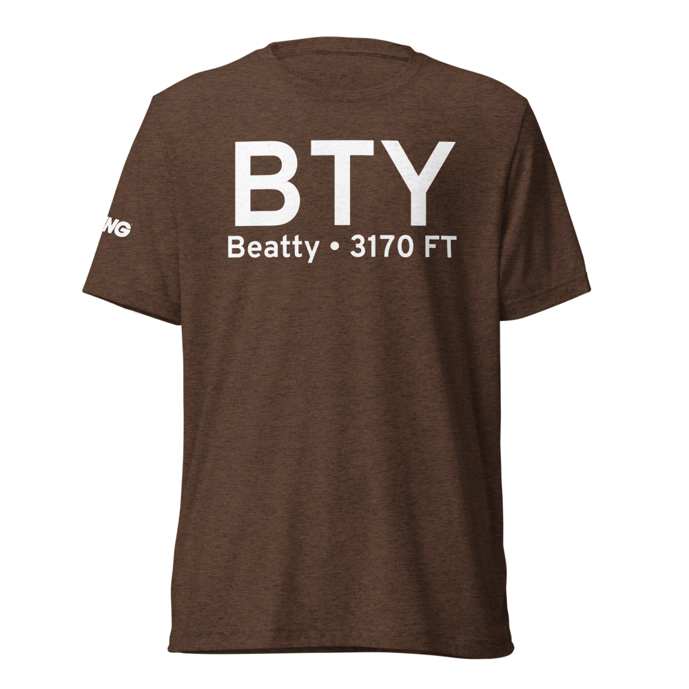 Beatty (KBTY) Airport Tri-blend T-Shirt 