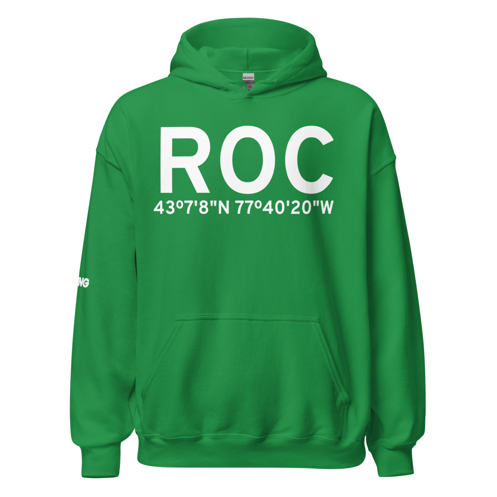 Rochester (KROC) Airport Hoodie Sweatshirt 
