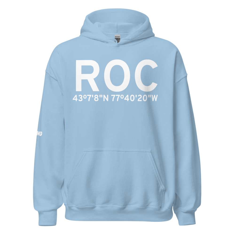 Rochester (KROC) Airport Hoodie Sweatshirt 
